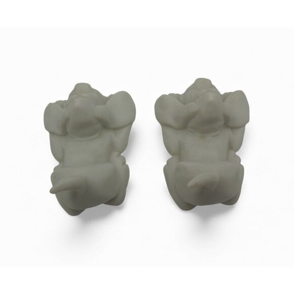 HALLMARK Basset HOUND Porcelain Handcrafted In Japan Dog Pair Figurines 1975 VTG - Picture 5 of 11